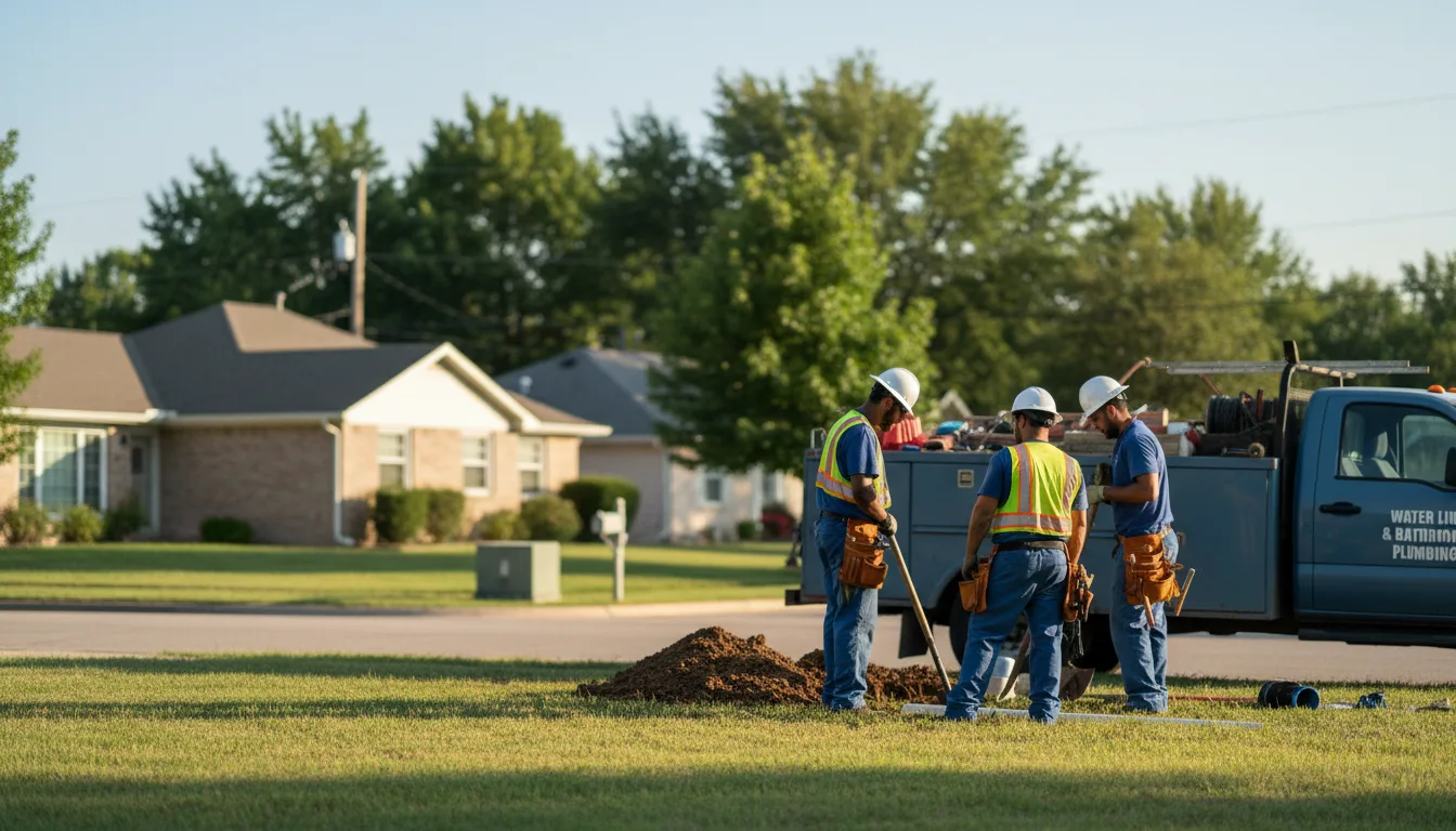 Residential water line and bathroom plumbing service in Kiron, IA